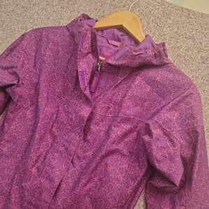Marmot Waterproof Jacket Youth Girls (M) Medium Purple Swirl Style 56750